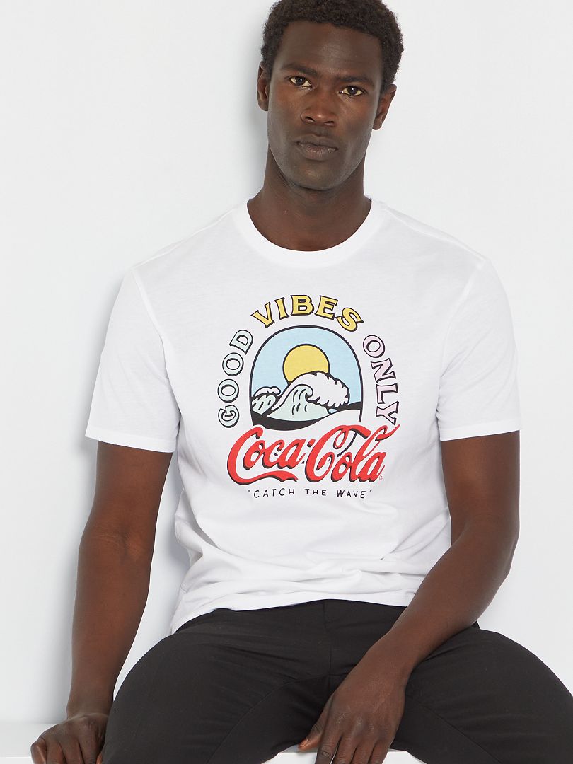 Camiseta 'Coca-Cola' de punto Blanco - Kiabi