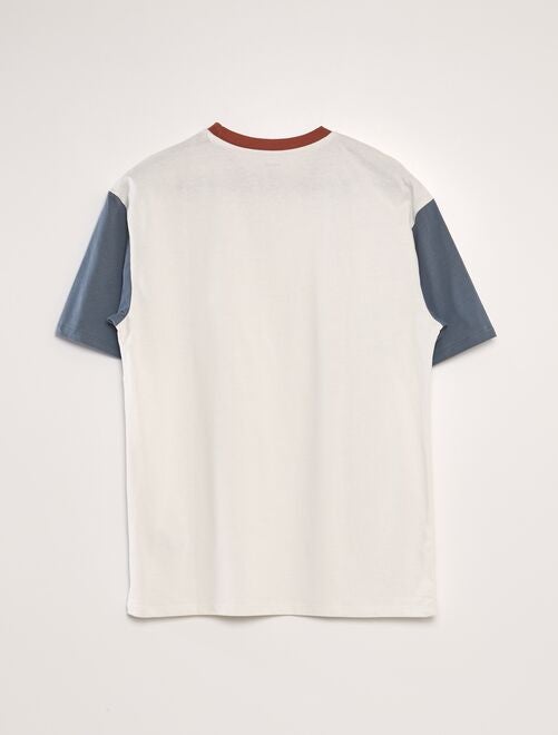 Camiseta colorblock con cuello redondo - Kiabi