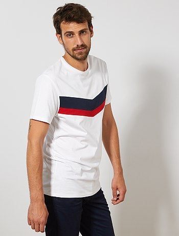 Hombre de más de 1’90m - Camiseta colorblock de algodón orgánico +1,90 m - Kiabi