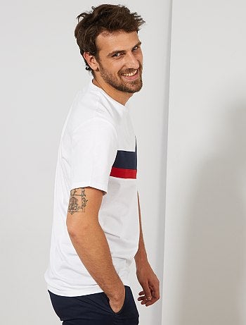 Hombre de más de 1’90m - Camiseta colorblock de algodón orgánico +1,90 m - Kiabi