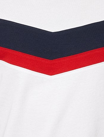 Hombre de más de 1’90m - Camiseta colorblock de algodón orgánico +1,90 m - Kiabi