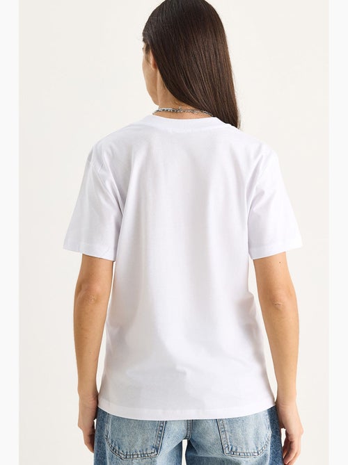 Camiseta cómoda de algodón orgánico con cuello en v profundo lucci - Kiabi Camiseta cómoda de algodón orgánico con cuello en v profundo lucci - Kiabi