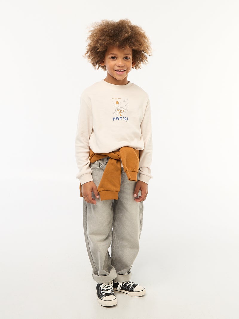 Camiseta cómoda estampada Blanco - Kiabi