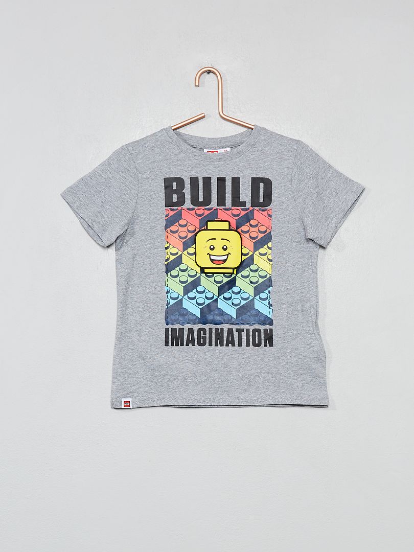 Aire acondicionado vacío Confesión Camiseta con adorno de 'Lego' - GRIS - Kiabi - 8.00€