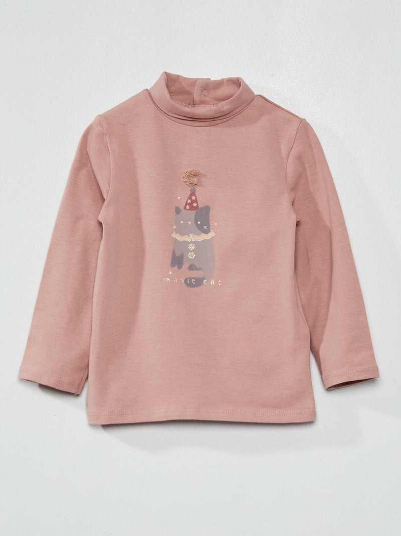 Camiseta con adorno delantero PURPURA - Kiabi