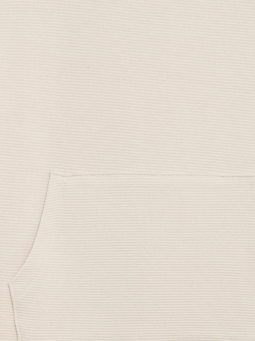 Camiseta con bolsillo canguro en malla otomana - Kiabi