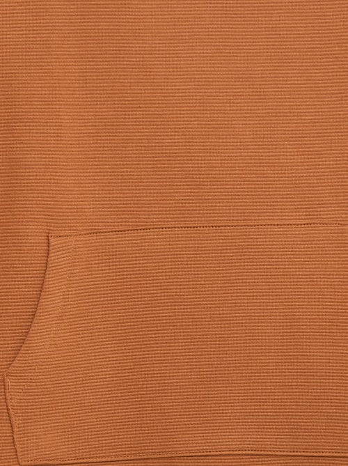 Camiseta con bolsillo canguro en malla otomana - Kiabi