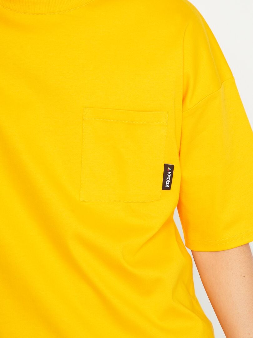 Camiseta con bolsillo en el pecho AMARILLO - Kiabi