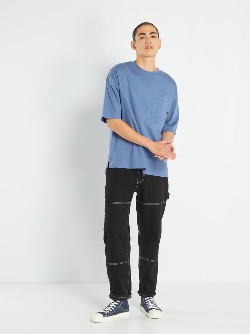 Camiseta con bolsillo en el pecho AZUL - Kiabi