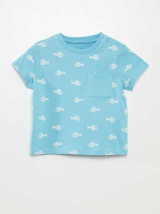 Camiseta con bolsillo en el pecho