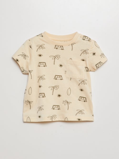 Camiseta con bolsillo en el pecho - Kiabi
