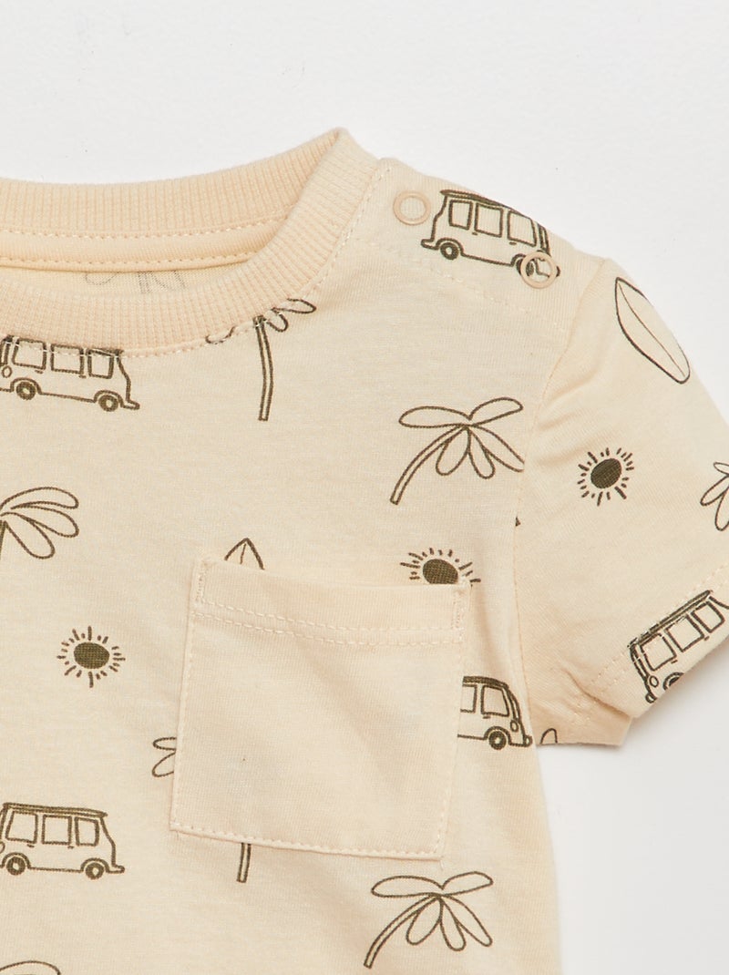 Camiseta con bolsillo en el pecho BLANCO - Kiabi