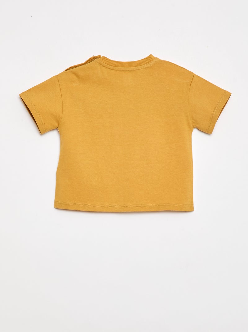 Camiseta con bolsillo en el pecho 'Disney' Amarillo - Kiabi