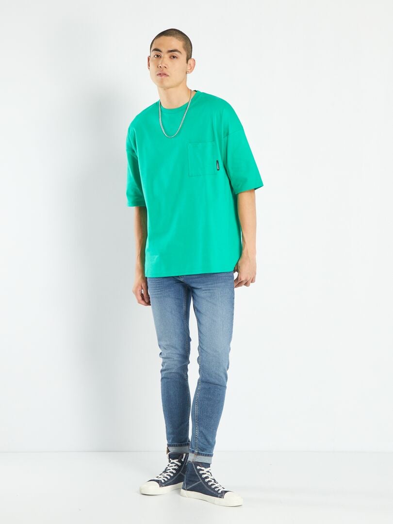 Camiseta con bolsillo en el pecho VERDE - Kiabi