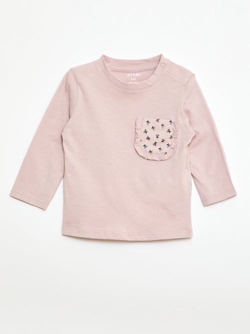 Camiseta con bolsillo fantasía - Kiabi
