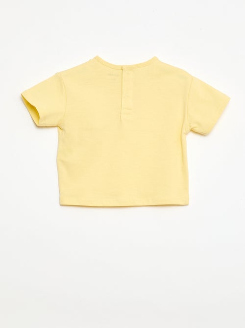 Camiseta con bolsillo fantasía y bordado - Kiabi