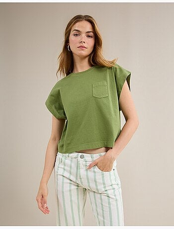 Camiseta con bolsillo, MO Fashion