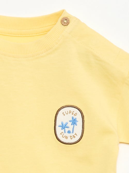Camiseta con bordado en el pecho - Kiabi