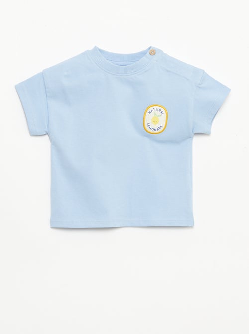 Camiseta con bordado en el pecho - Kiabi