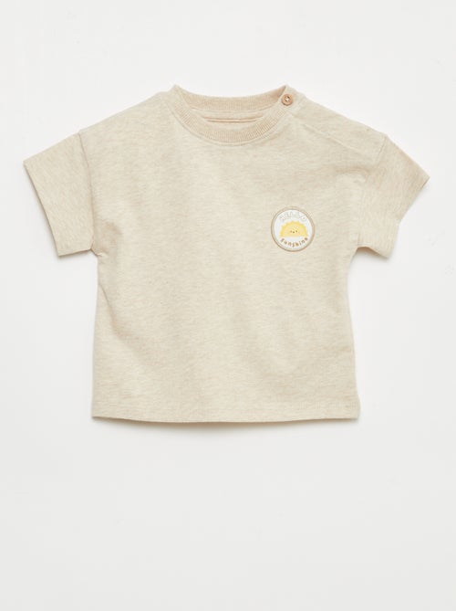 Camiseta con bordado en el pecho - Kiabi