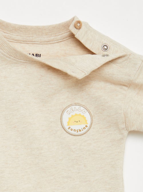 Camiseta con bordado en el pecho - Kiabi
