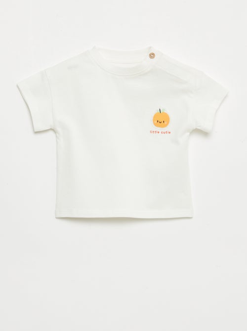 Camiseta con bordado en el pecho - Kiabi