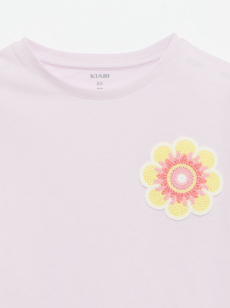 Camiseta con bordado en el pecho Purpura - Kiabi