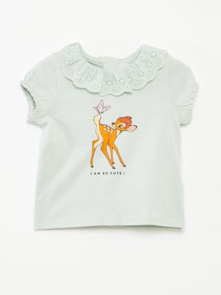 Camiseta con bordado inglés 'Bambi'