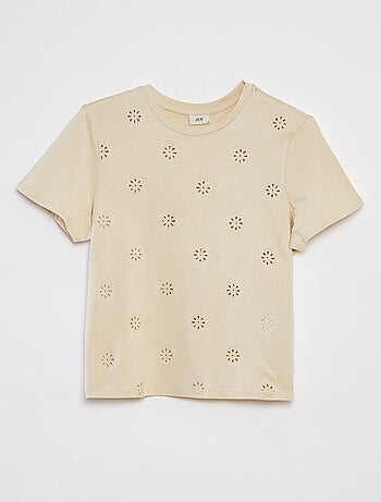Camiseta con bordado inglés 'JDY'