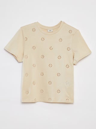 Camiseta con bordado inglés 'JDY'