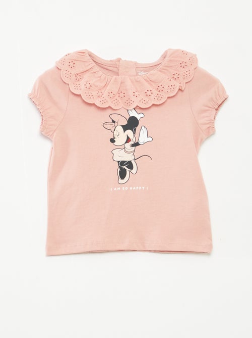 Camiseta con bordado inglés 'Minnie' - Kiabi