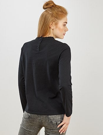 Camiseta con bordado inglés - Kiabi