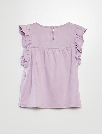 Camiseta con bordado inglés