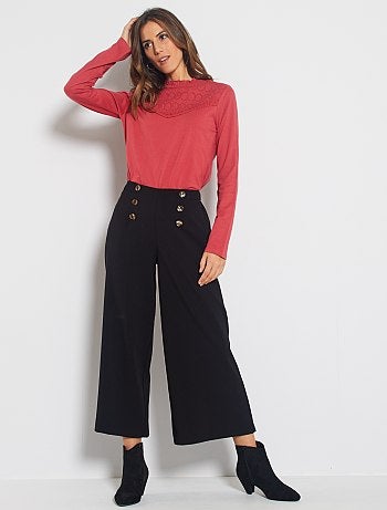 Camiseta con bordado inglés - Kiabi