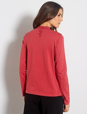 Camiseta con bordado inglés - Kiabi