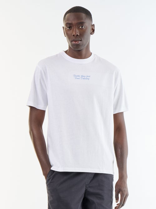 Camiseta con bordados de manga corta - Kiabi