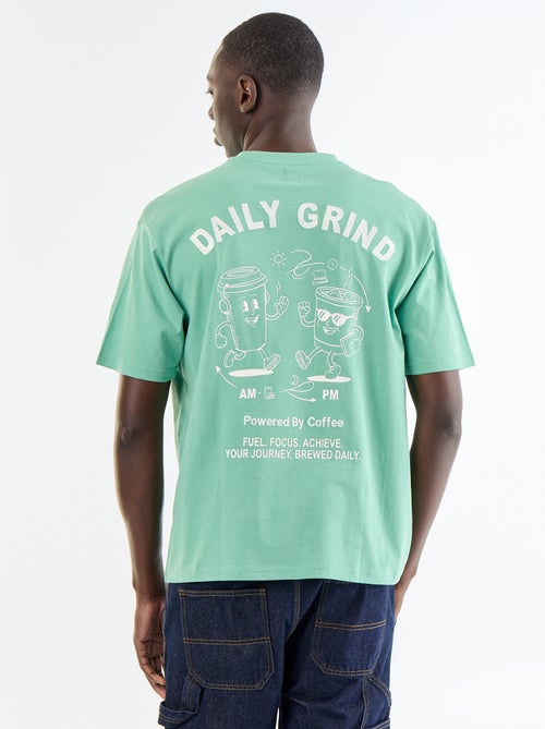 Camiseta con bordados de manga corta - Kiabi