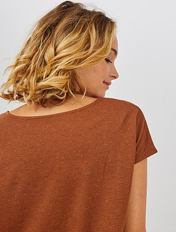 Camiseta con botones dorada - Kiabi