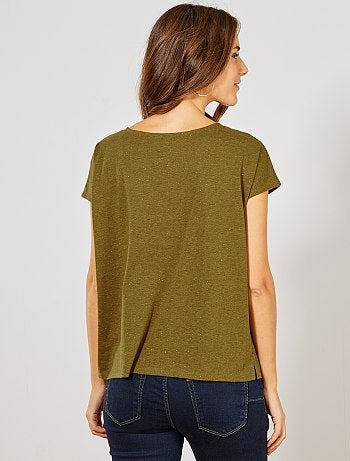 Camiseta con botones dorada - Kiabi