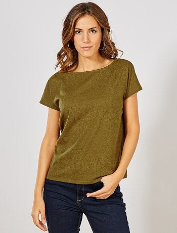 Camiseta con botones dorada - Kiabi