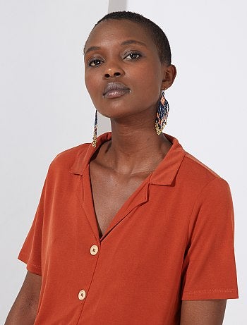 Camiseta con botones - Kiabi