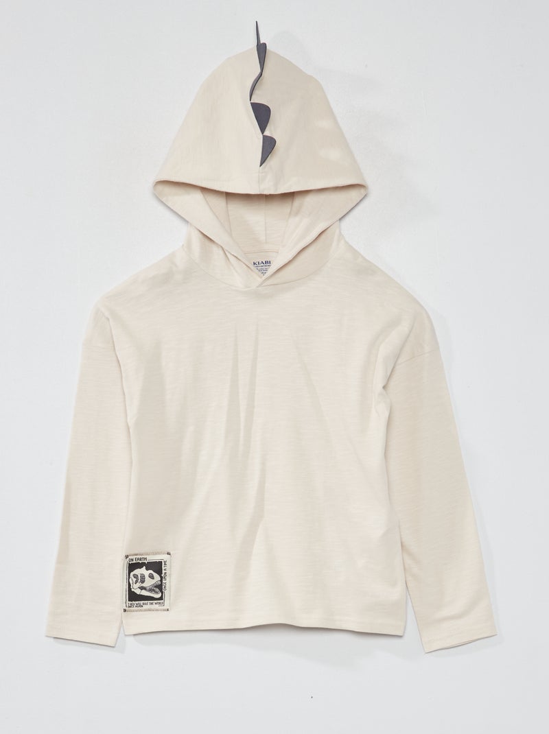 Camiseta con capucha BLANCO - Kiabi