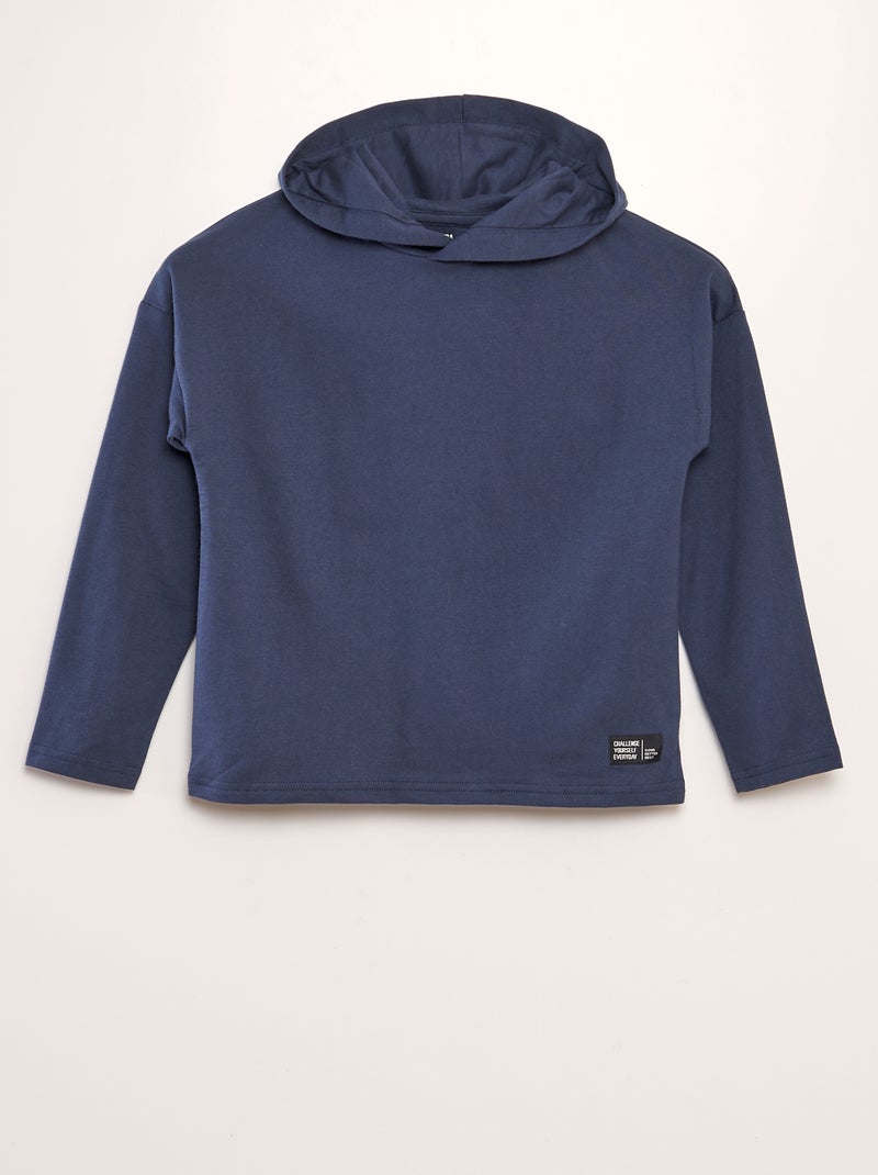 Camiseta con capucha NEGRO - Kiabi