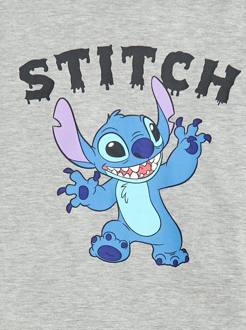 Camiseta con capucha 'Stitch' Gris - Kiabi