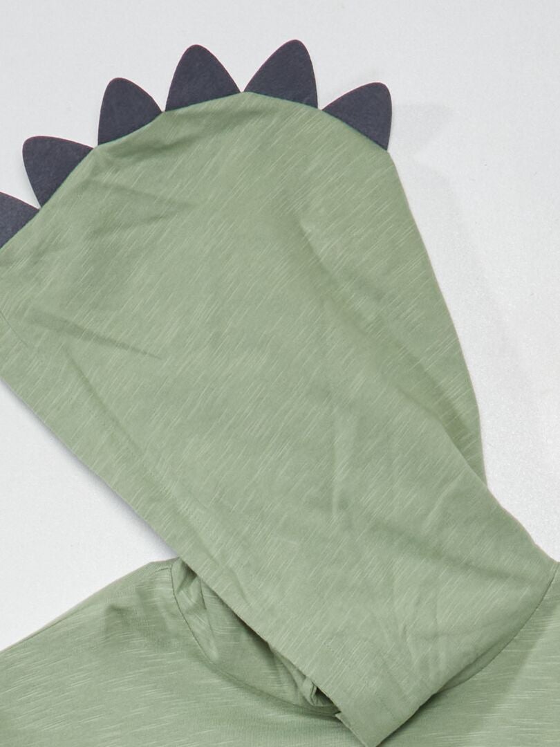 Camiseta con capucha verde - Kiabi