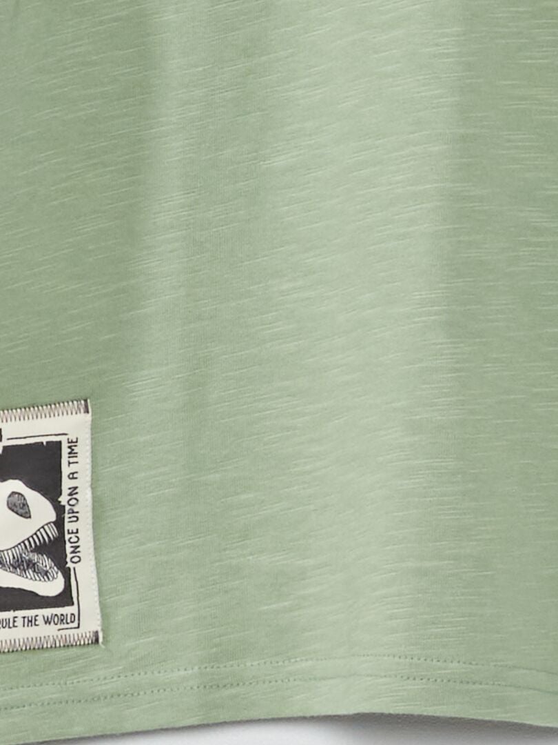 Camiseta con capucha verde - Kiabi