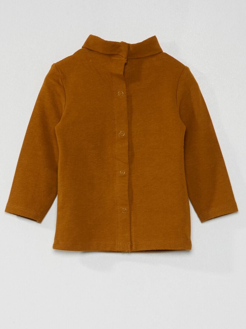 Camiseta con cuello alto KAKI - Kiabi