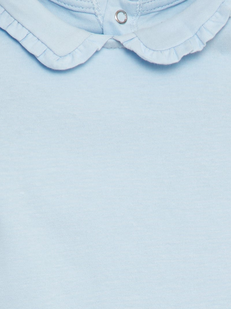 Camiseta con cuello bebé AZUL - Kiabi