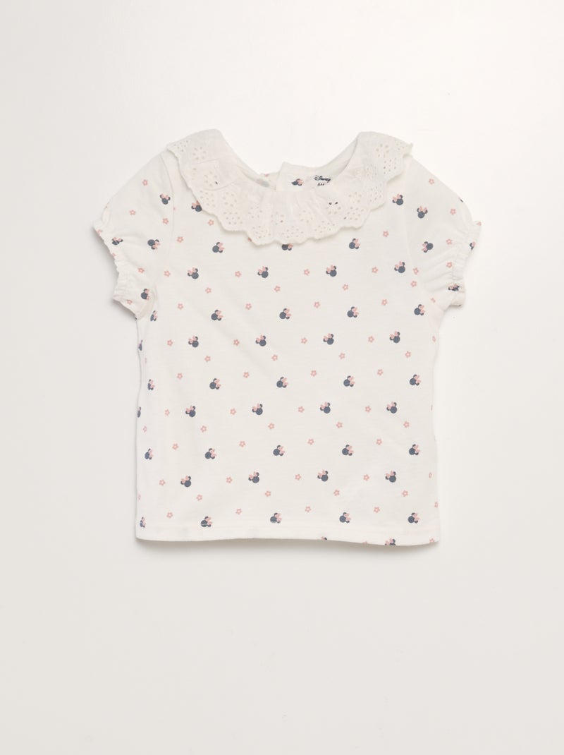 Camiseta con cuello bebé 'Disney' BLANCO - Kiabi