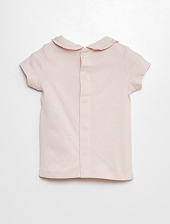 Camiseta con cuello bebé